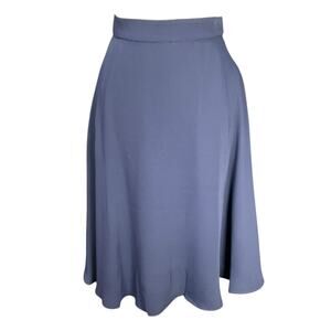 Gal Meets Glam Collection Navy Midi Skirt Women Size 4 Double Lined with Pockets